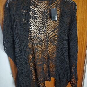 Torrid Black Sheer Lace Poncho